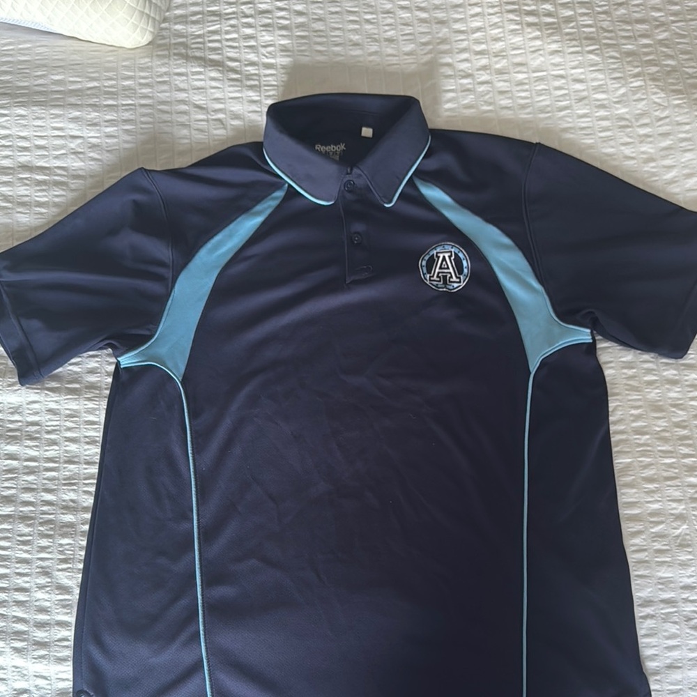 Reebok Men's Navy and Light Blue Toronto Argonauts Polo Shirt